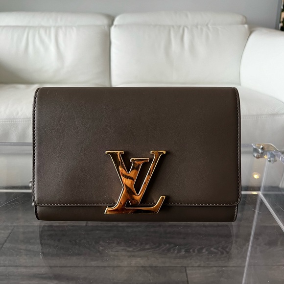 [Authentic] LOUIS VUITTON | CHAIN LOUIS GM CALFSKIN GRANIT - Picture 2 of 14
